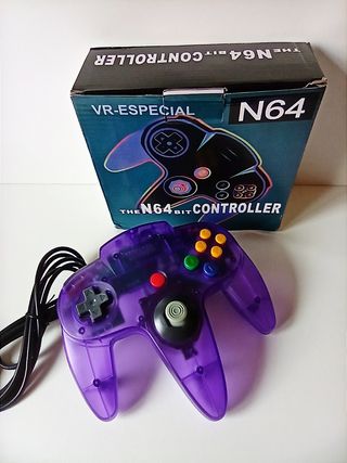 Mando N64 Transparente Motado