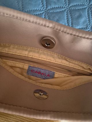 Borsetta beige in tessuto