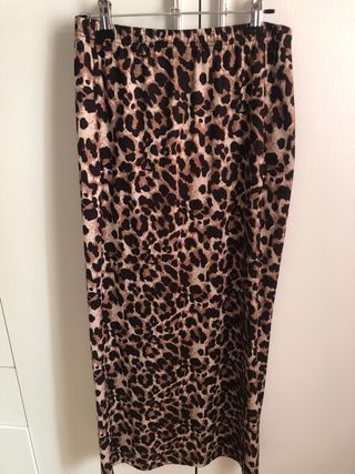 Falda larga leopardo