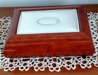 Cofanetto portaoggetti legno e argento 925