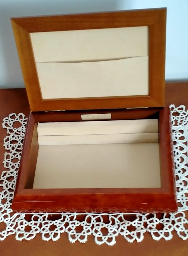 Cofanetto portaoggetti legno e argento 925