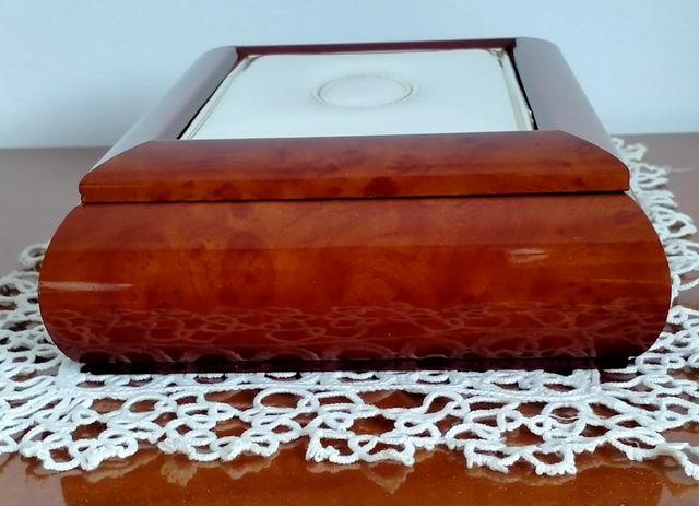 Cofanetto portaoggetti legno e argento 925