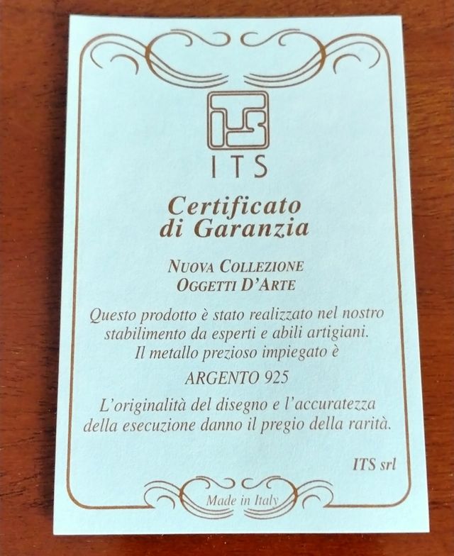 Cofanetto portaoggetti legno e argento 925