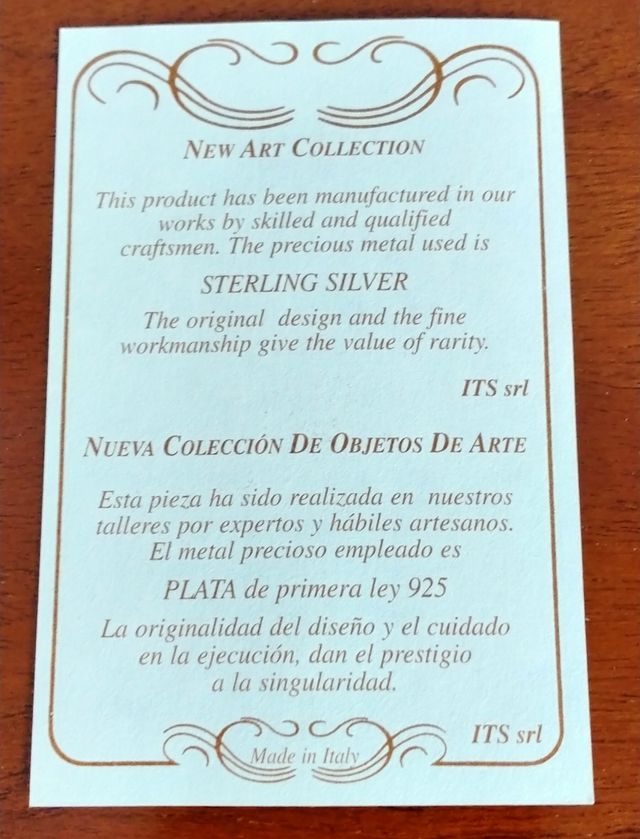 Cofanetto portaoggetti legno e argento 925