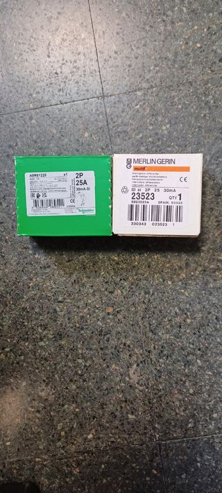 Diferenciales 2P 25A y otros - Schneider & Merlin