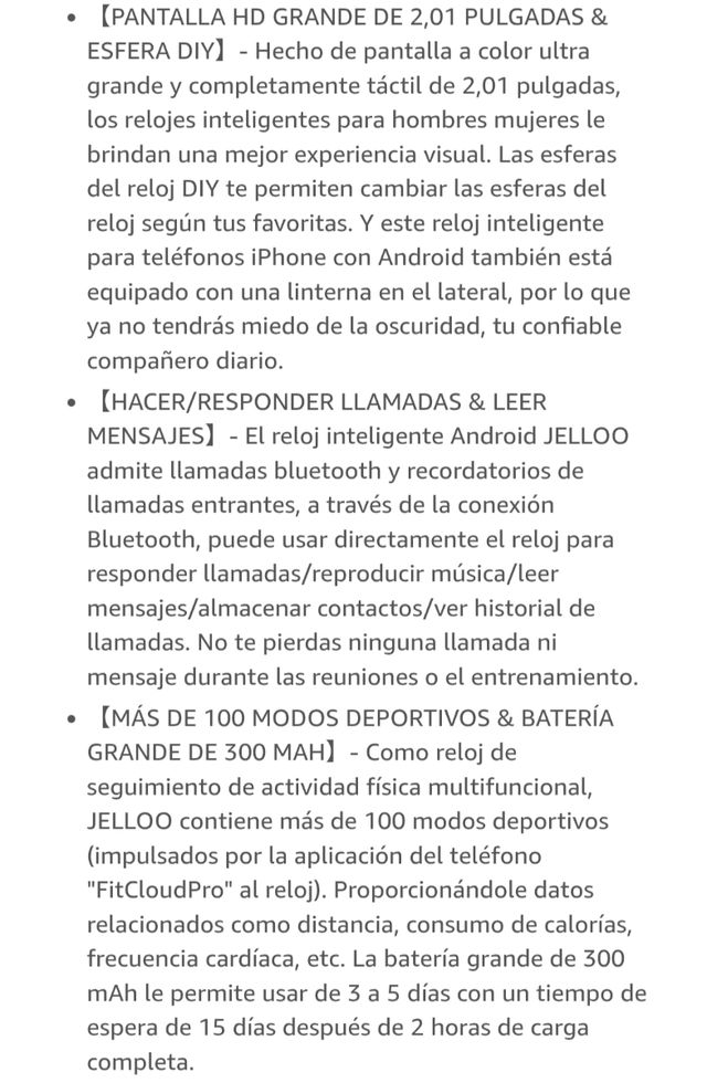 Smartwatch Mujer Reloj Inteligente con llamadas