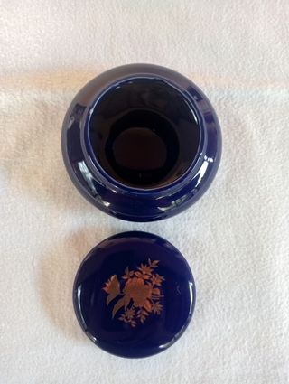 Portagioie Ceramica Blu Oro