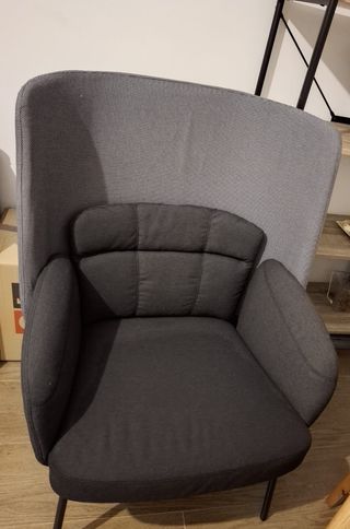 Sillón Ikea Bingsta - Gris y Negro Nuevo sin uso 