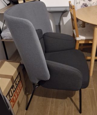 Sillón Ikea Bingsta - Gris y Negro Nuevo sin uso 