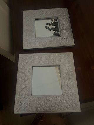 2 Espejos decorativos plata de Zara Home