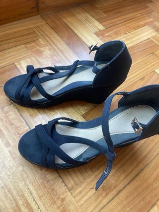 Zapatos plataforma azul marino
