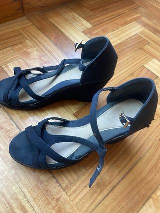 Zapatos plataforma azul marino