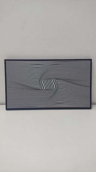 Cuadro Vasarely blanco y negro