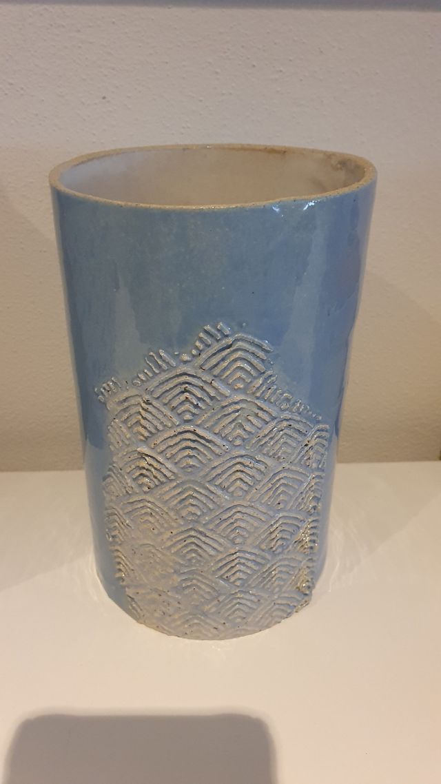 Vaso Ceramica Blu Artigianale