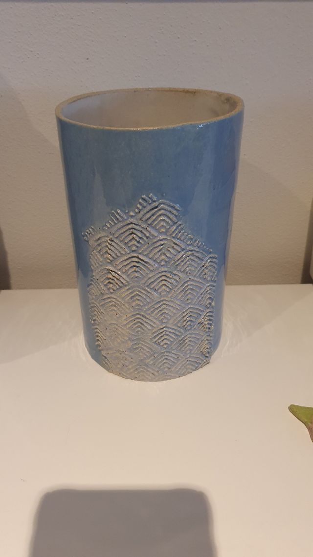 Vaso Ceramica Blu Artigianale