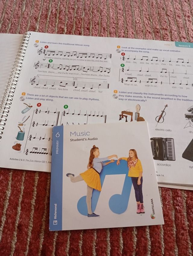 MUSIC 6 PRIMARY STUDENT'S BOOK + CD