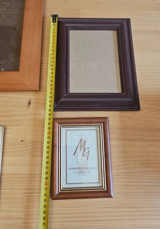 6 Marcos fotos - Madera, dorado