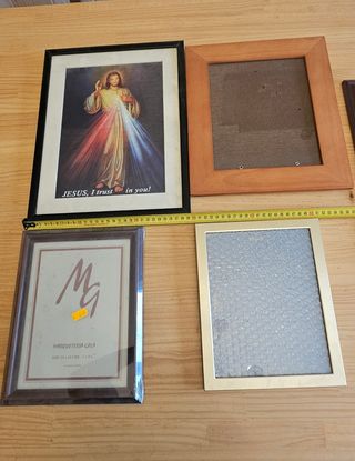 6 Marcos fotos - Madera, dorado