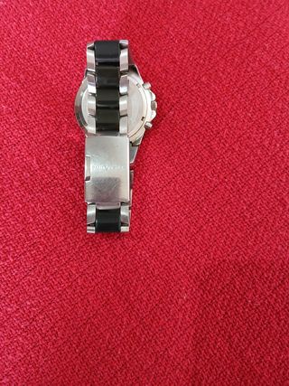 Reloj cronógrafo azul y plata