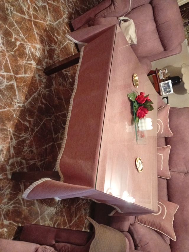 Mesa salón con cristal