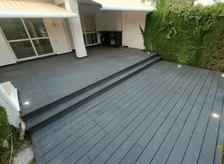 Composite decking flooring. tarima externo