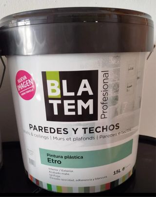 Pintura plástica Bla Tem 15L LOTE Alambra y Etro