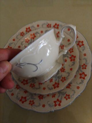 Set te Tazza Porcellana - Rosso|Bianco