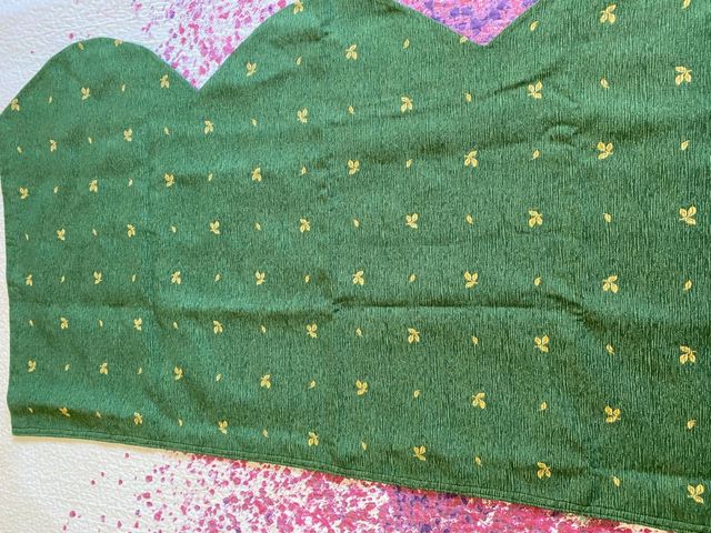 Bando cortina verde y dorado