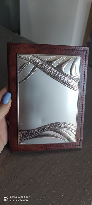 Rubrica telefonica pelle argento