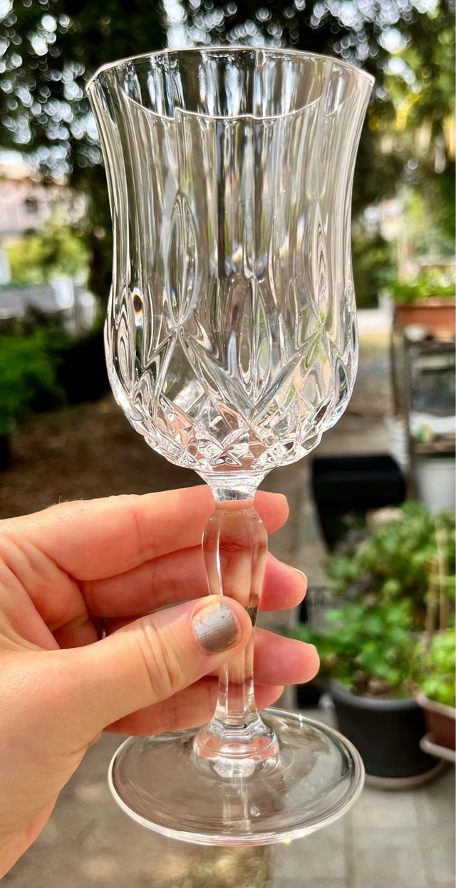 9 Copas Vino Cristal RCR Vintage