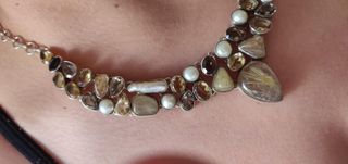 Collar plata 925 gemas multicolor