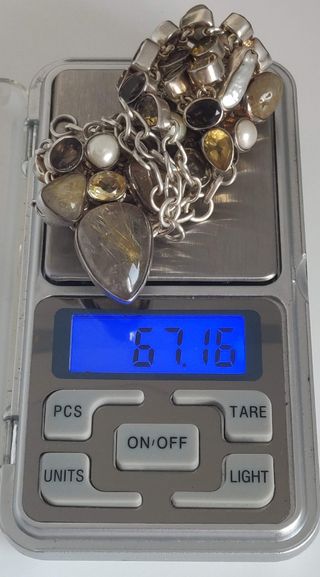 Collar plata 925 gemas multicolor