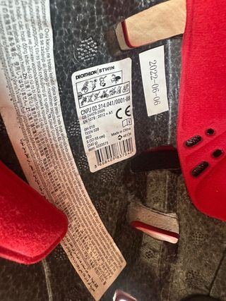 Casco bici rojo