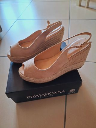 Sandali Primadonna beige zeppa