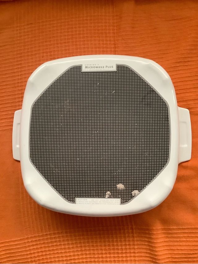 Cazuela blanca cerámica c/tapa cristal