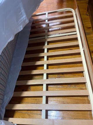 Cama nido 105cm - marrón y blanca 