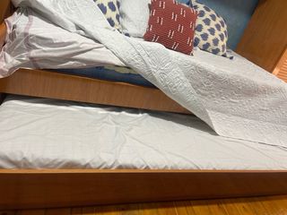 Cama nido 105cm - marrón y blanca 