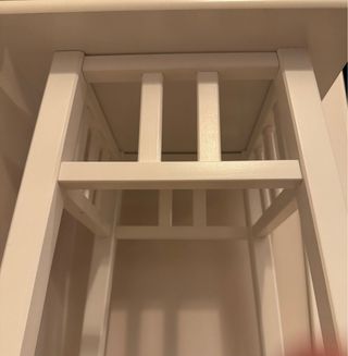 Mesa auxiliar pedestal blanca madera NUEVA