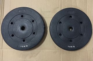 Discos pesas hormigón 10 kg (x2) — 28 mm