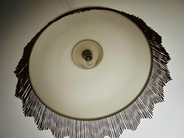 Lampadario vintage vetro ottone