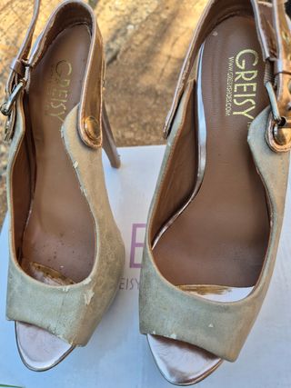 Sandali Greisy beige oro.