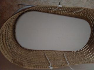 Cuna mimbre bebé + soporte y sabanas