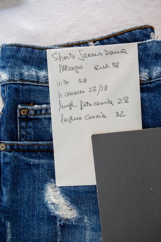 Pantalones cortos de mezclilla Mango M, azules, rasgados