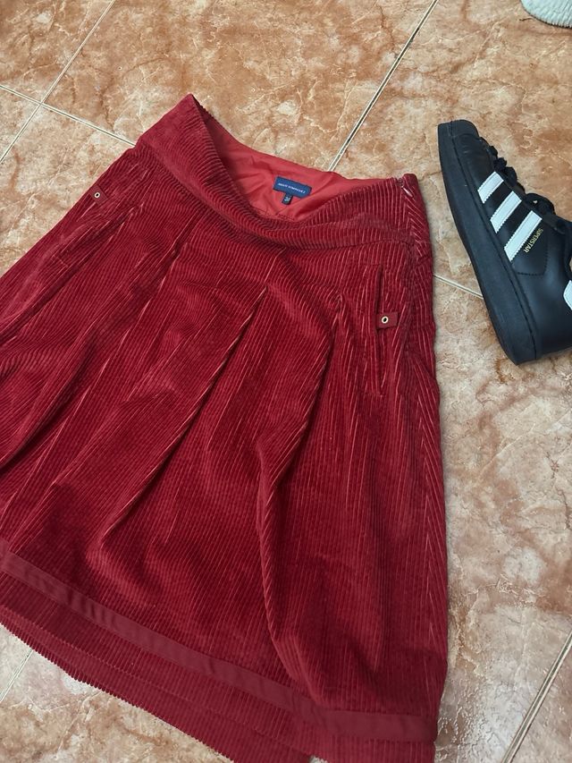Falda Corduroy Roja Adolfo Domínguez M