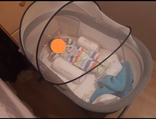 Mini cuna de viaje plastimyr gris