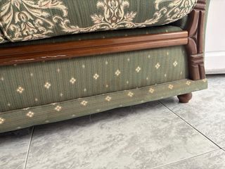 Sofá 2 plazas - Verde y beige