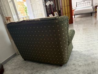 Sofá 2 plazas - Verde y beige