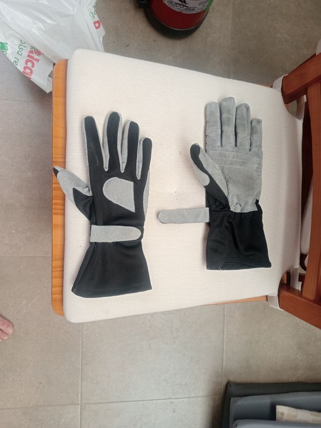 Guanti da karting - Nero/Grigio