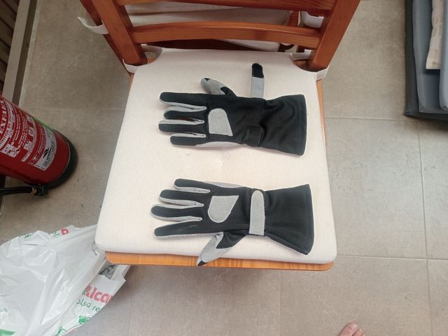 Guanti da karting - Nero/Grigio