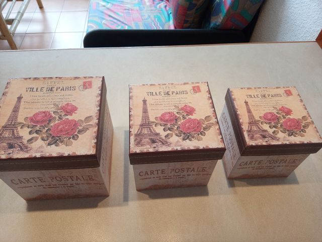 3 Cajas nido vintage París